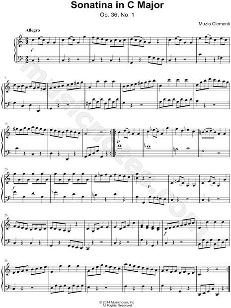 Sonatina in C Major, Op. 36, No. 1