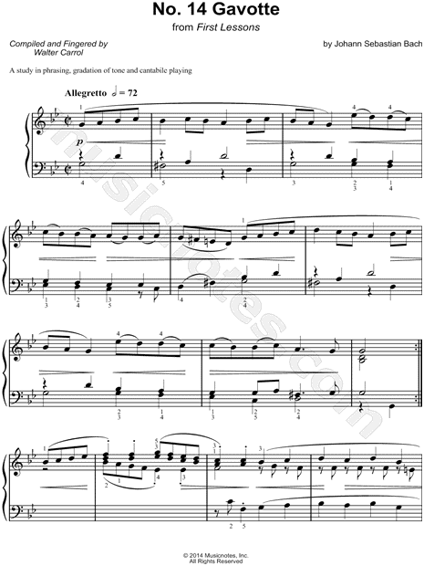 Gavotte from Suite in G Minor, BWV 822