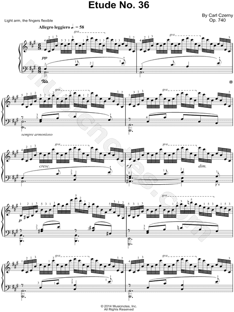 The Art of Finger Dexterity, Op. 740: Etude No. 36