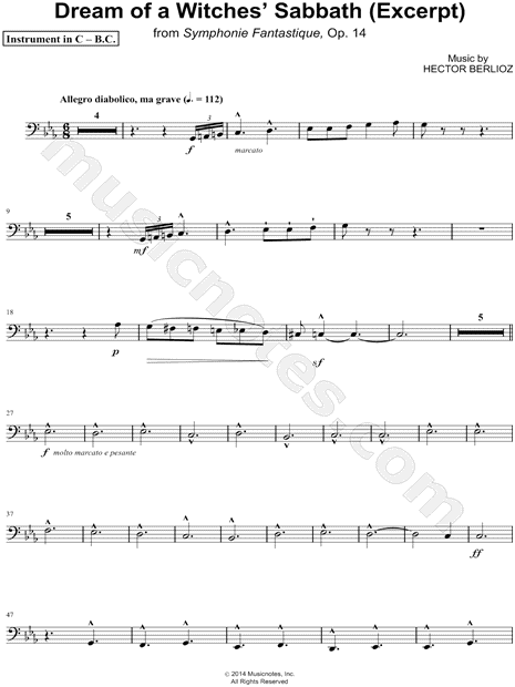 Dream of a Witches' Sabbath (Excerpt) - Bass Clef Instrument