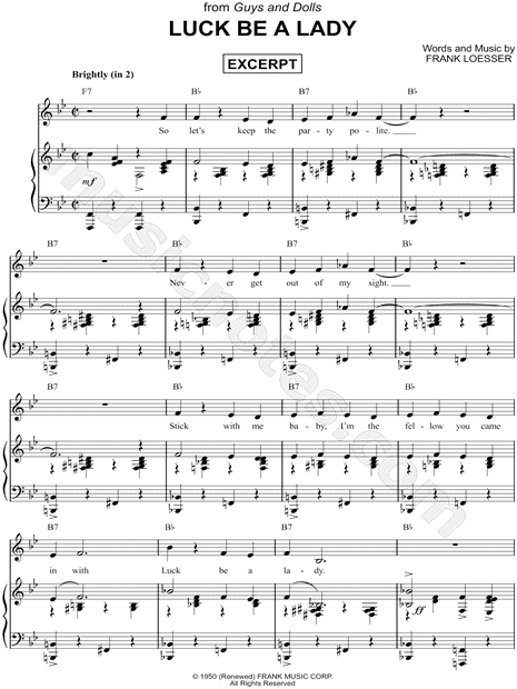 Luck Be a Lady [Excerpt]