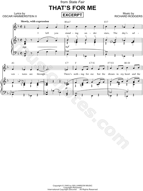 That's for Me [Excerpt]