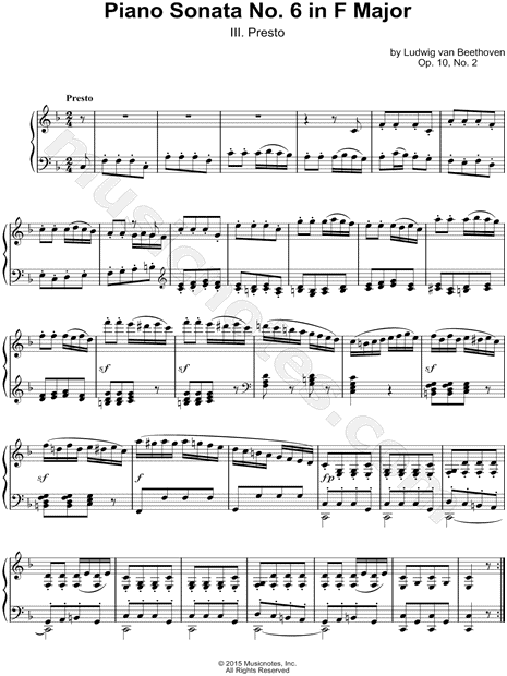 Piano Sonata No. 6 in F Major: III. Presto