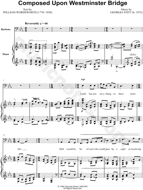 Composed Upon Westminster Bridge