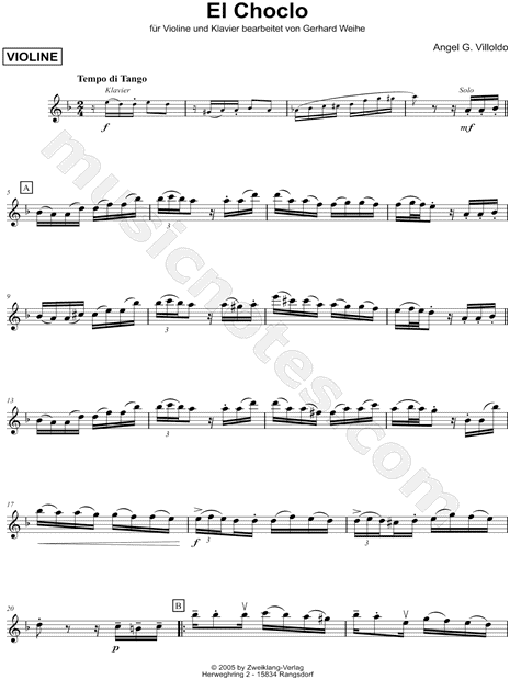 El Choclo - Violin & Piano