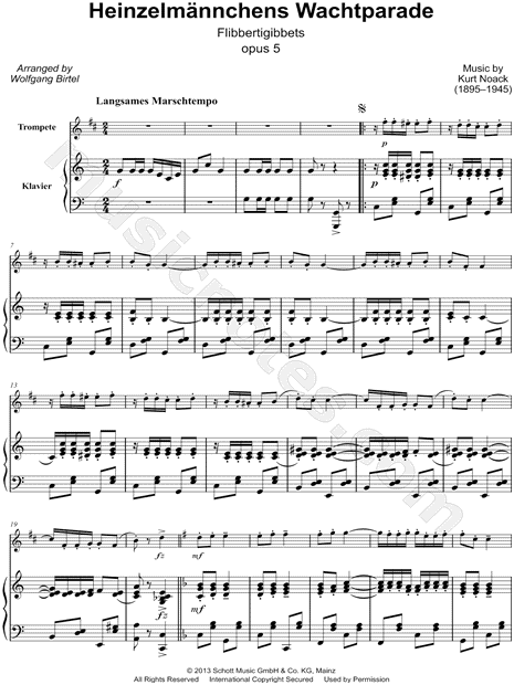 Heinzelmännchens Wachtparade, Op. 5 - Trumpet & Piano