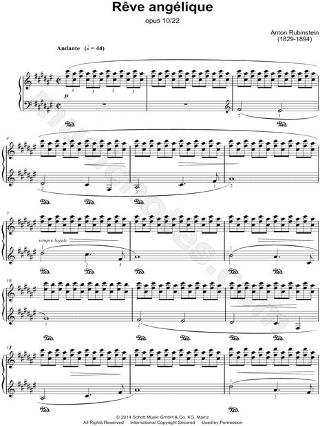 Rêve angélique, Op. 10, No. 22