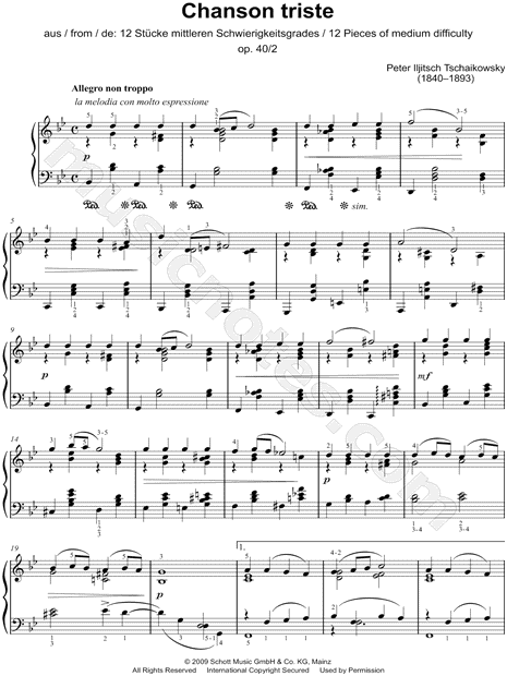 Chanson Triste. Op. 40, No. 2