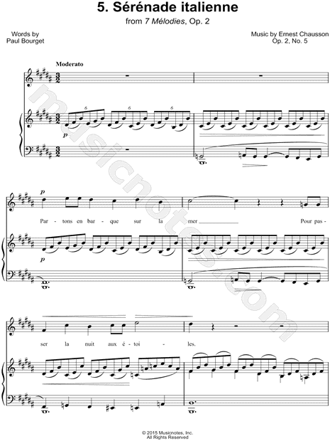 7 Mélodies, Op. 2: V. Sérénade italienne
