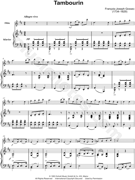 Tambourin - Flute & Piano