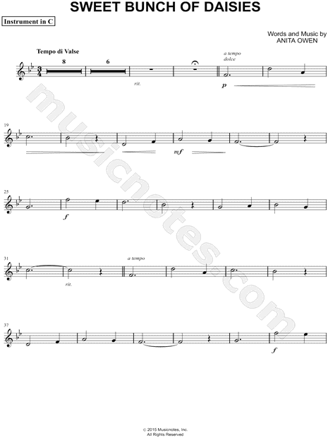 Sweet Bunch of Daisies - C Instrument