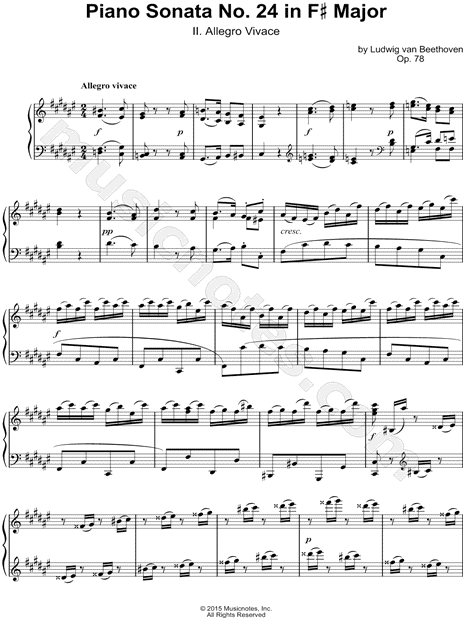 Piano Sonata No. 24 in F Major: II. Allegro vivace