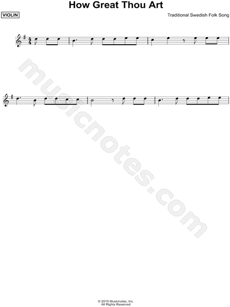 How Great Thou Art - Violin