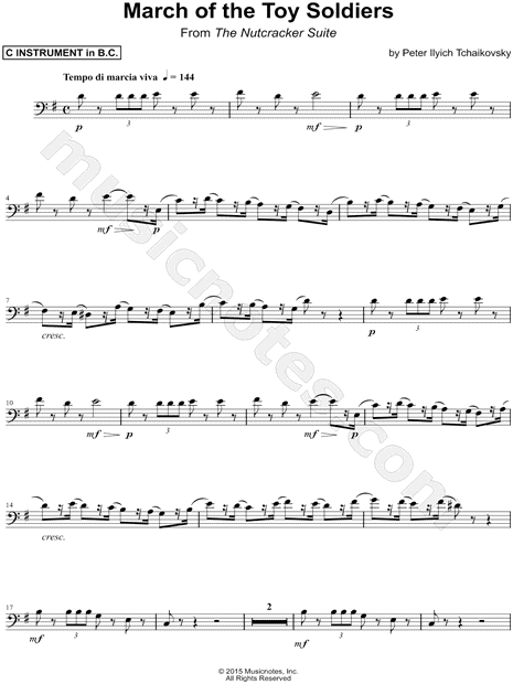March of the Toy Soldiers - Bass Clef Instrument