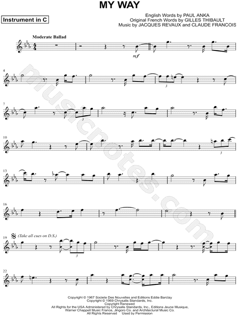 My Way - C Instrument