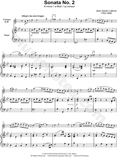 Sonata No. 2 for Clarinet and Piano