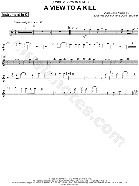 A View to a Kill - C Instrument