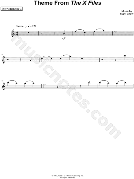 Theme from the X-Files [Abridged] - C Instrument