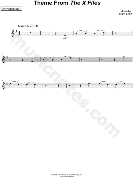 Theme from the X-Files [Abridged] - F Instrument