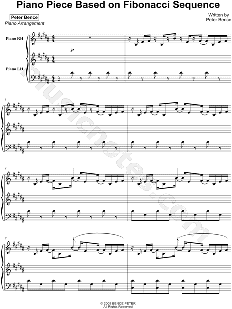 Piano Piece Based on Fibonacci Sequence