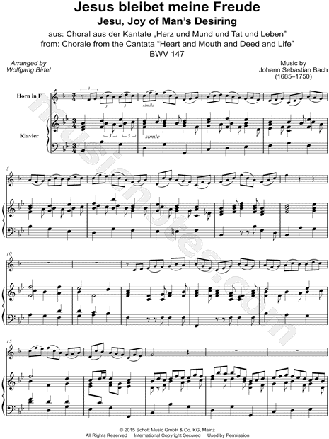 Jesu, Joy of Man's Desiring - French Horn & Piano