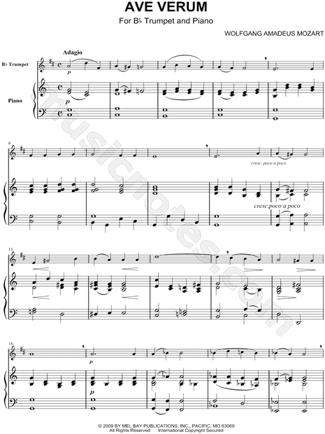 Ave Verum Corpus, K. 618 - Trumpet & Piano