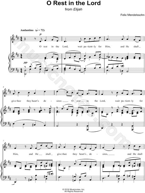 Elijah: O Rest in the Lord
