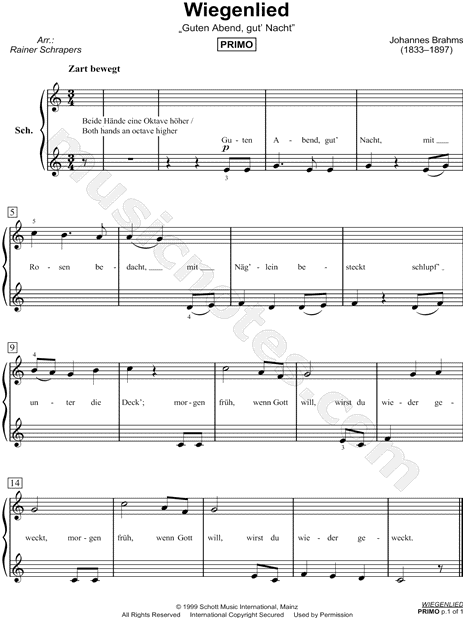 Lullaby (Wiegenlied); Op. 49, No. 4