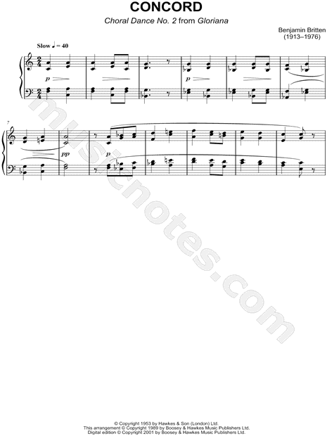 Gloriana: Choral Dance No. 2: Concord