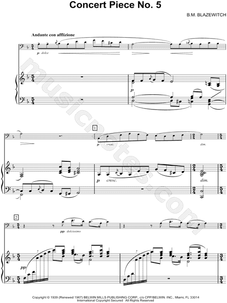 Concert Piece No. 5 - Trombone & Piano