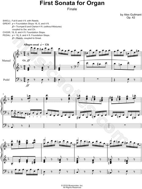 First Sonata for Organ, Op. 42: III. Finale