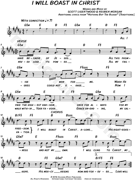 I Will Boast in Christ