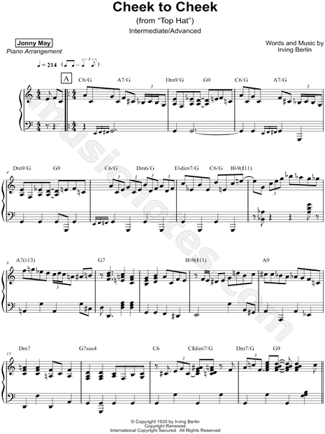 Cheek to Cheek [Intermediate/Advanced]