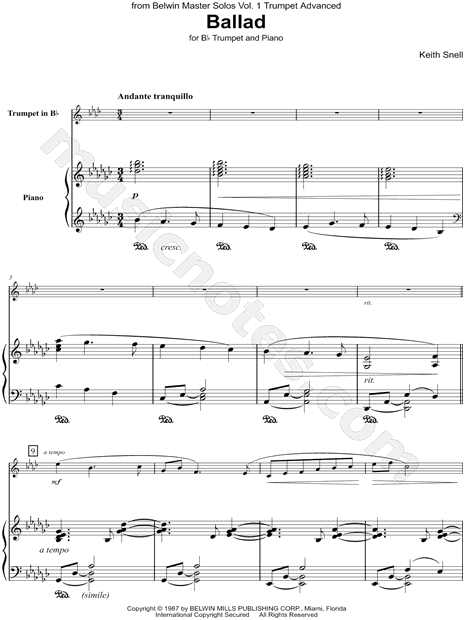Ballad - Trumpet & Piano