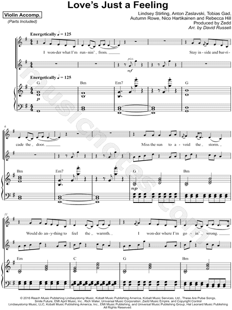 Love's Just a Feeling - Violin & Piano/Vocal
