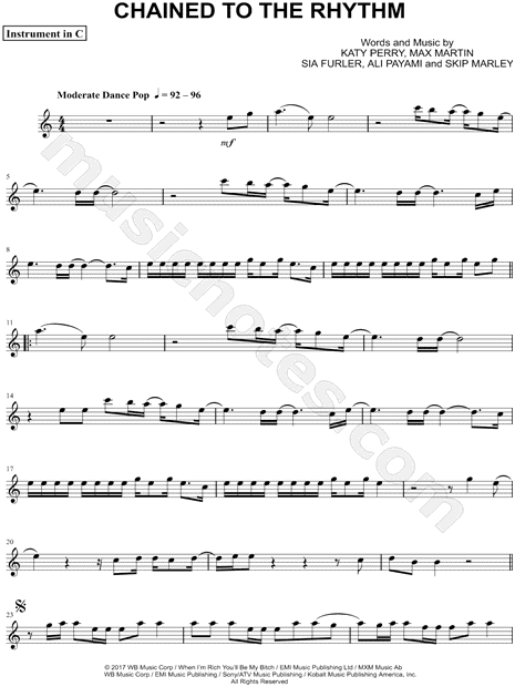 Chained to the Rhythm - C Instrument