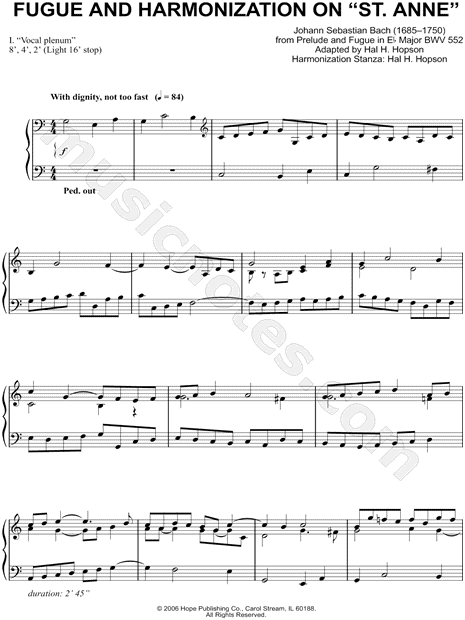 Fugue and Harmonization on "St. Anne"