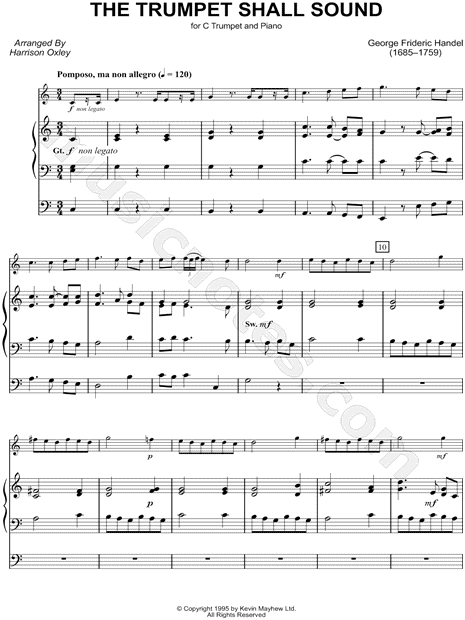 The Trumpet Shall Sound - C Trumpet & Piano