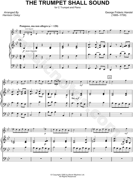 The Trumpet Shall Sound - C Trumpet & Piano