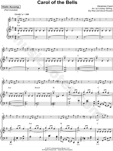Carol of the Bells - Violin, Viola, Cello & Piano