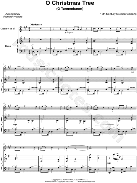 O Christmas Tree - Clarinet & Piano