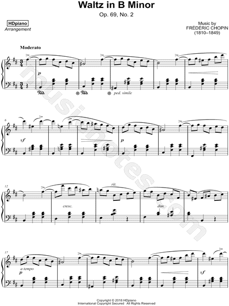 Waltz in B Minor, Opus 69, No. 2