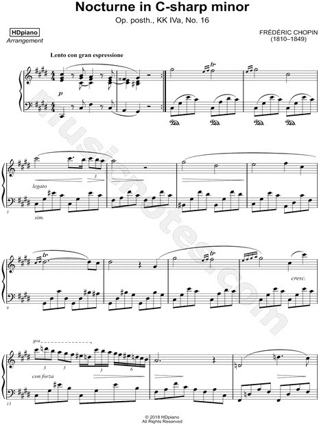 Nocturne No. 20 in C# minor, Op. posth