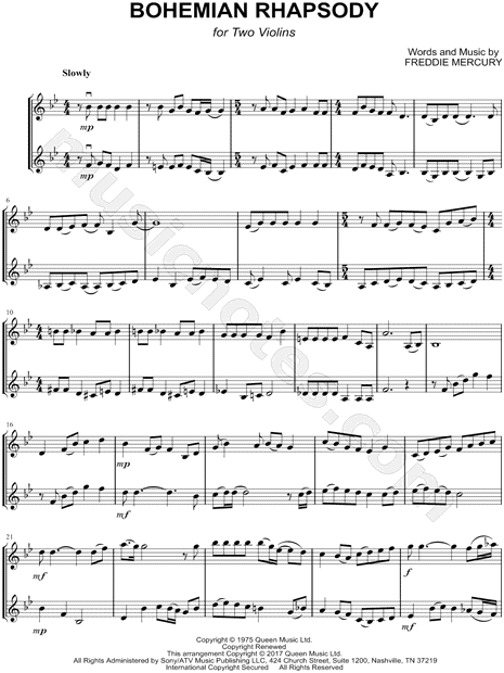 Bohemian Rhapsody - Violin Duet