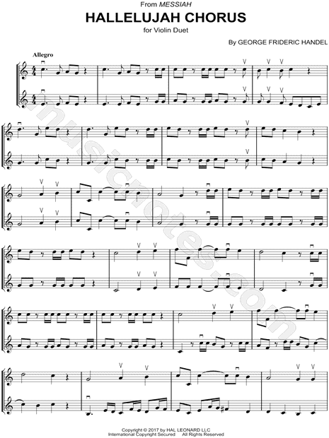 Hallelujah Chorus - Violin Duet
