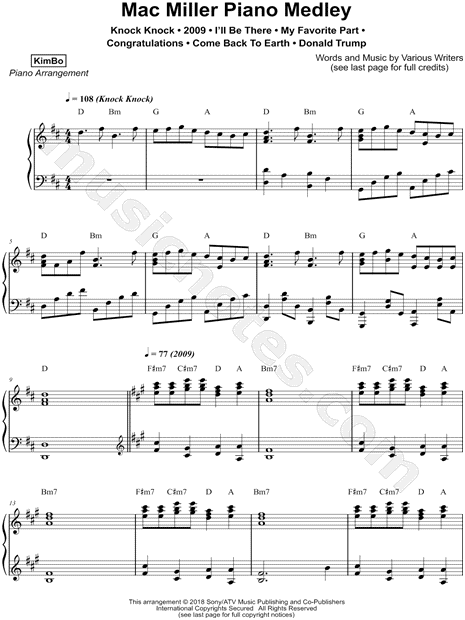 Mac Miller Piano Medley