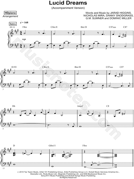 Lucid Dreams [accompaniment version]
