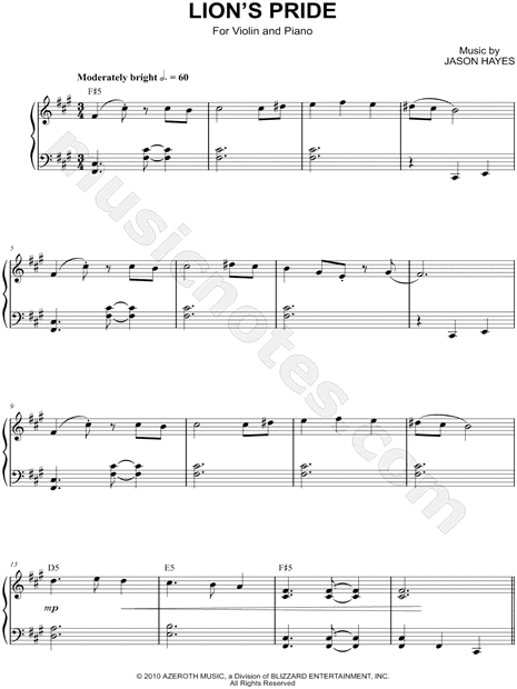 Lion's Pride - Violin & Piano