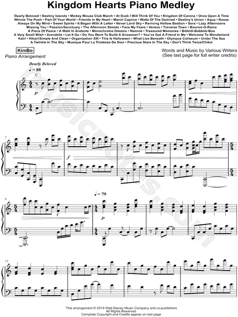 Kingdom Hearts Piano Medley