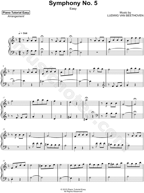 Symphony No. 5, Op. 67 - 1st Movement [easy]